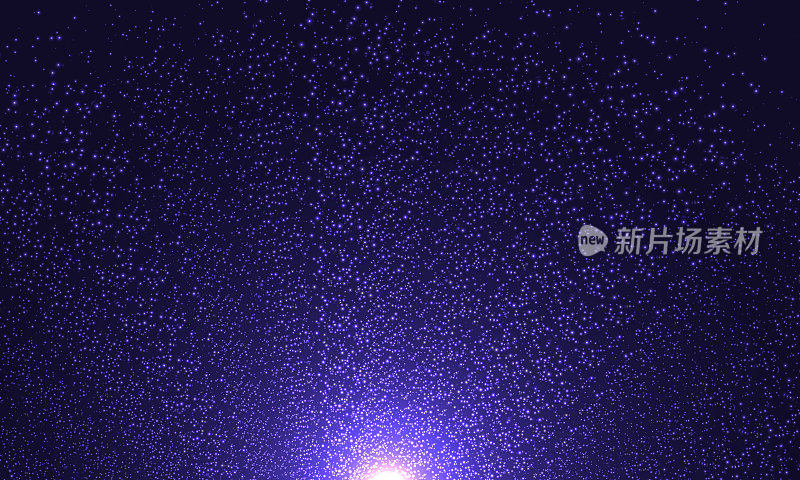 Magic night dark blue sky with sparkling stars. stock illustration